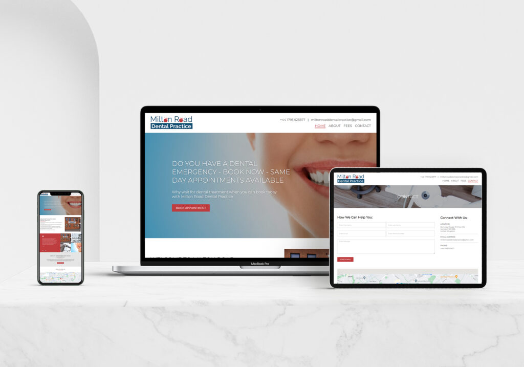 Responsive Web for Design Milton Road Dental Practice